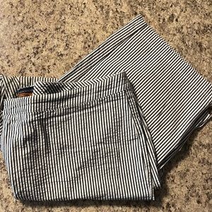 NWOT Dockers High Waist Wide Leg Crop Striped Seersucker Pants